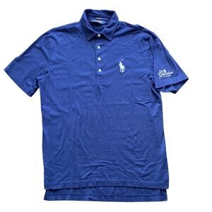 Polo Ralph Lauren Cotton Polo Shirt Men’s Sz Medium Navy Golf Short Sleeve